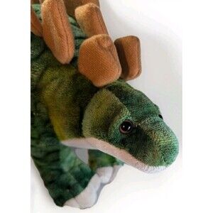 Wild Republic Happy Stegosaurus Plush Dinosaur Toy – Green Stuffed Animal 15”